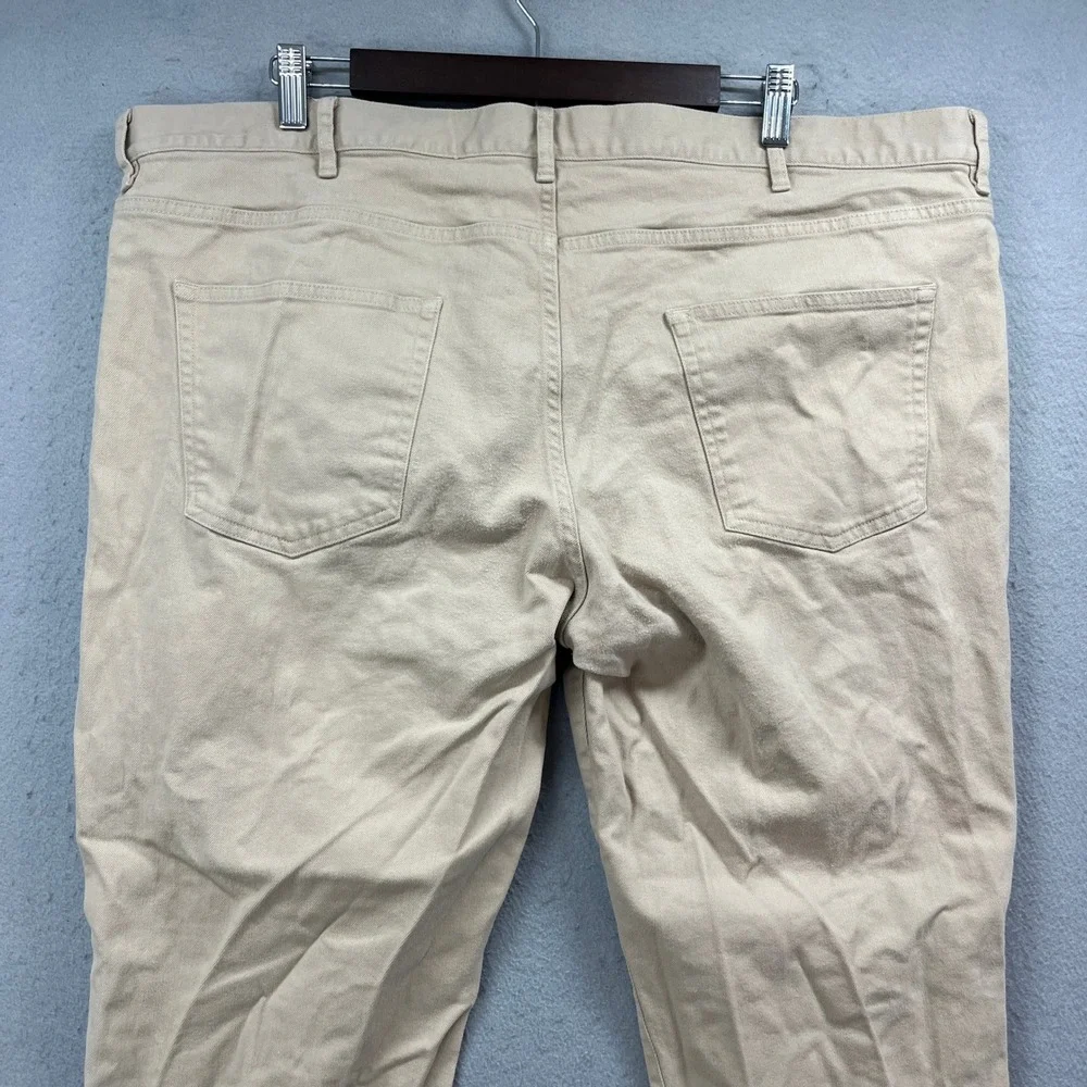 Proper Cloth Pants Mens 44x32 Novara Tan Khaki Slub Stretch Office Twill Modern